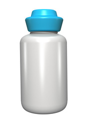 3d Medizinische Flasche für Tabletten, freigestellt