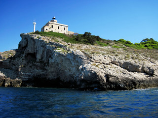 Fototapeta na wymiar Lighthouse of San Domino. Tremiti islands. Apulia. Italy