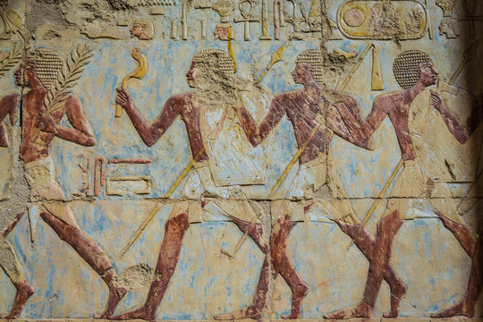 Ancient Egypt paintings on a wall