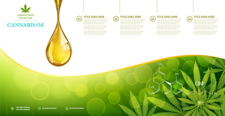 Cannabis leaves or marijauna medical banner design.