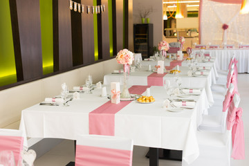 wedding table settings with decoration