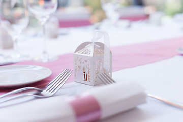 wedding table settings with decoration