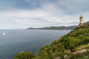Fototapeta na wymiar Faro si Portoferraio - Isola d'Elba