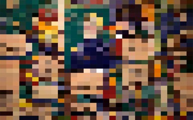 Concept abstract background for interior design. Multicolored figure