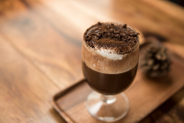 selective focus close up home made hot chocolate