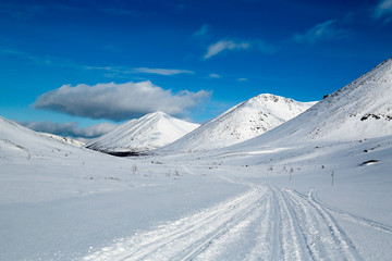 mountains in winter