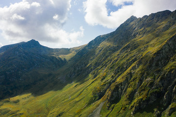 Obraz premium Beautiful aerial view on the summer mountain and forest