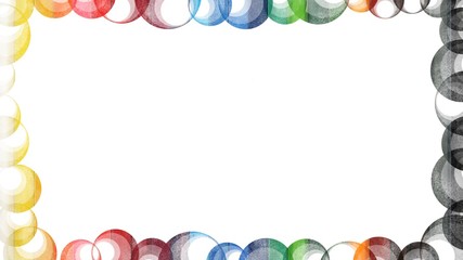 Rainbow border for keynote or powerpoint - obrazy, fototapety, plakaty
