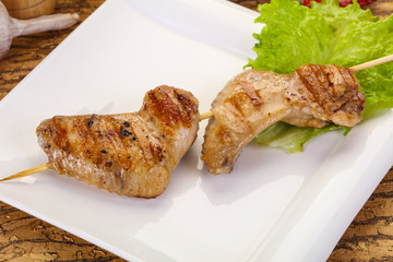Chicken wings skewer