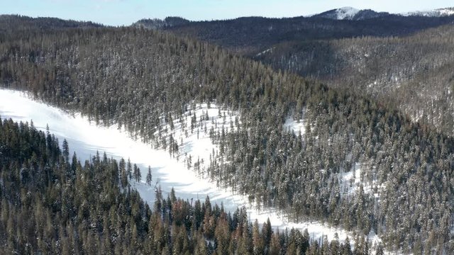 The surroundings of the mountain lake Amut. 2019 year. Shooting from the drone.
