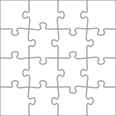 Fototapeta premium Complete Puzzle Vector Template