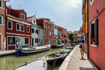 Fototapeta na wymiar Colori veneziani a Burano