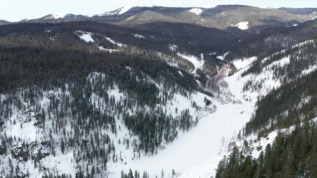 The surroundings of the mountain lake Amut. 2019 year. Shooting from the drone.