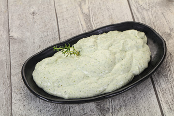 Cottage cream snack with herbs