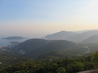 View from the mountains to the sea