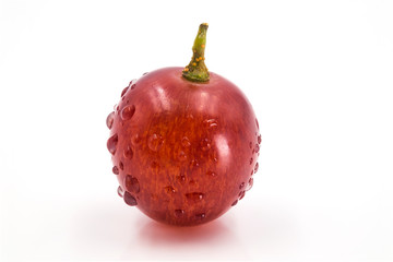 Fresh ripe red grapes isolated on  white background...
