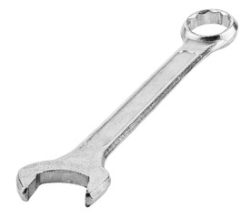 Metal wrench isolated on white background