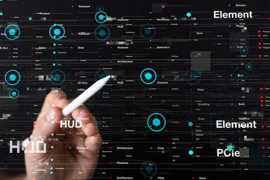 Innovation futuristic digital data binary code background technology