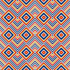 Seamless pattern with symmetric geometric ornament. Bright abstract background.