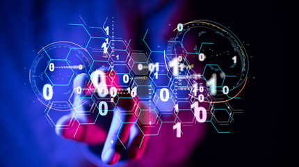 Software, web development, programming concept. Abstract Programming