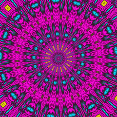 abstract pink blue polygonal mandala style graphic