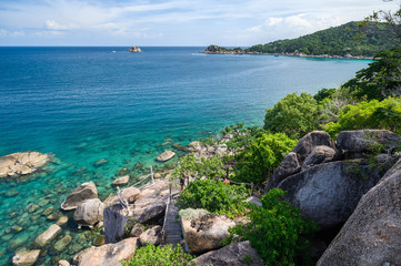 Fototapeta na wymiar koh tao ,beautiful island,beach travel destination south of Thailand