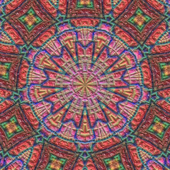 3d effect - abstract polygonal mandala style illustration