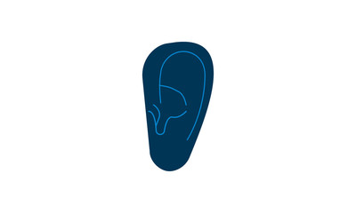 Ear icon for auditory and ENT-related designs