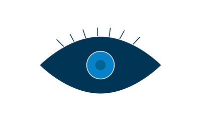 eye icon flat style graphical symbol used for website.