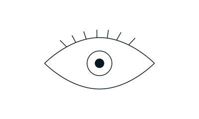 eye icon flat style graphical symbol used for website.