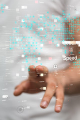 Software, web development, programming concept. Abstract Programming