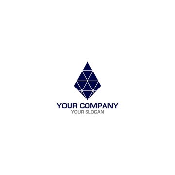 Triangle Obsidian Logo Design Vector