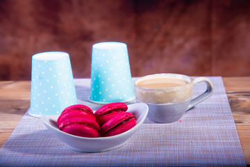 Obraz na płótnie Canvas Galletas con cafe leche color desayuno cocina comida