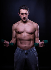 Man sport black background 