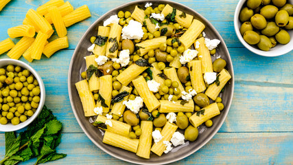 Rigatoni Pasta Salad With Feta Cheese