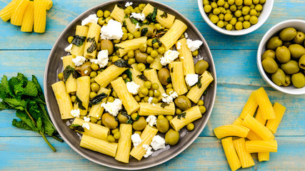 Rigatoni Pasta Salad With Feta Cheese