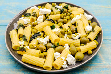 Rigatoni Pasta Salad With Feta Cheese