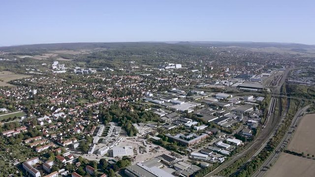 Drone Aerial Shot of G&ouml;ttingen in Lower Saxony, Germany.