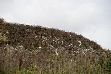 Garbage dump in the mountains