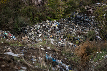 Garbage dump in the mountains