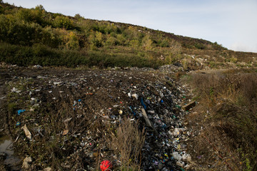 Garbage dump in the mountains