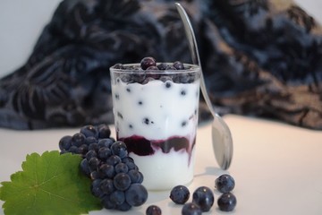 blueberries and blackberries