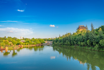 Fototapeta na wymiar The scenery of Confucius Culture City in Suixi, Guangdong Province