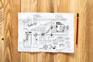 Financial statistics and analytics hand drawn