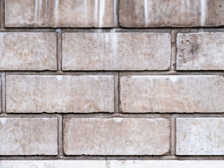 White background of old brick wall texture closeup
