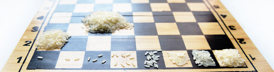 rice on the classic chess Board geometric progression
