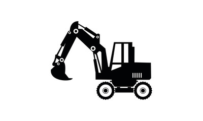Excavator illustration icon