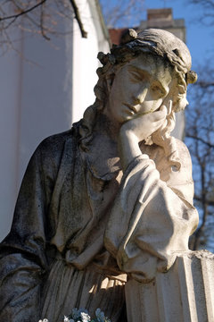 Angel statue in the Church of Visitation of the Virgin Mary in Sisak, Croatia