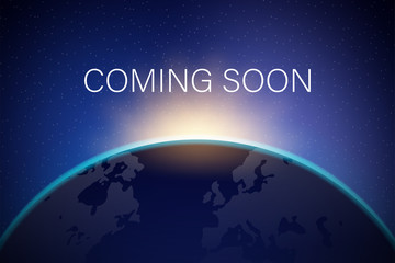 Fototapeta premium Coming Soon text on Dark Background with motion effect. Design Concept for sale, business advertising, web, promotion announce, poster, banner.