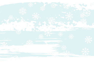 Winter textured background with snowflakes. Christmas and New Year vector illustration